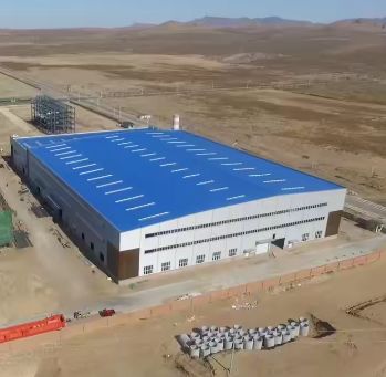 H-kiriş Metal Endüstriyel Yapı Ağır Yük Depolama Atölyesi Diyagonal Destek Parçaları Özel Saçak Yüksekliği Yerinde Montaj Dokümantasyonu