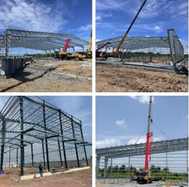 Çöl Metal Bina Depo Mühendislik Servisi Sıcak Dip Galvanizing Prefab Çelik Depo Çelik Çerçeve Tasarımı Modüler Depo Bina Çözümü