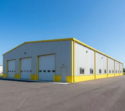 Modern Prefabrik Modüler Çelik Depo Sandviç Panel Kaplama ile Endüstriyel Bina