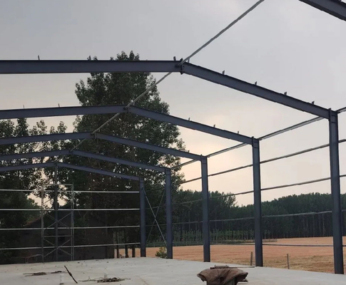 Ağır Hizmet Tipi Çelik Yapı Fabrikası Atölyesi Endüstriyel Üretim için Prefabrik Portal Çerçeve Metal Binası
